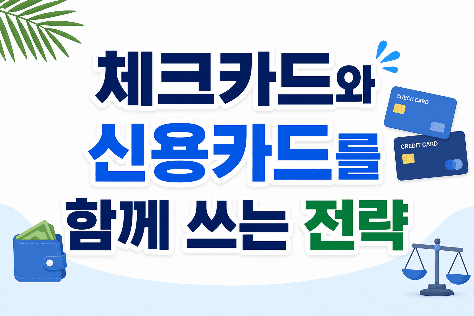 체크카드와 신용카드를 함께 쓰는 전략