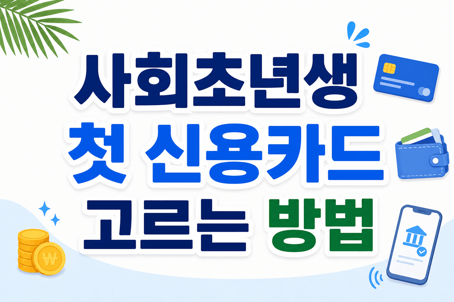 사회초년생 첫 신용카드 고르는 방법