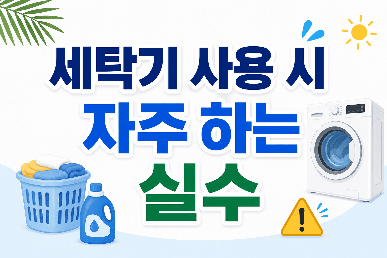 세탁기 사용 시 자주 하는 실수